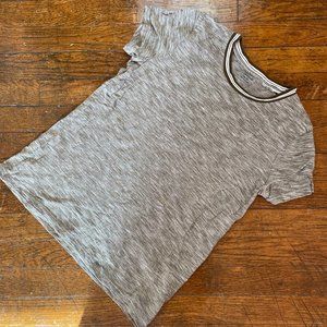 Madewell Moss & White Striped Boy Tee